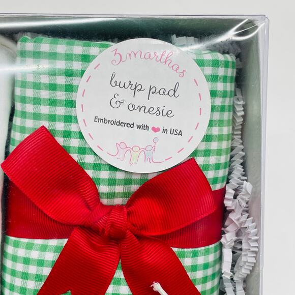 NIB 3 Marthas Red Truck Onesie Gift Set - Picture 2 of 4